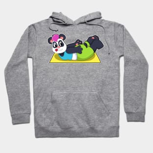 Panda at Yoga on Yoga mat Hoodie